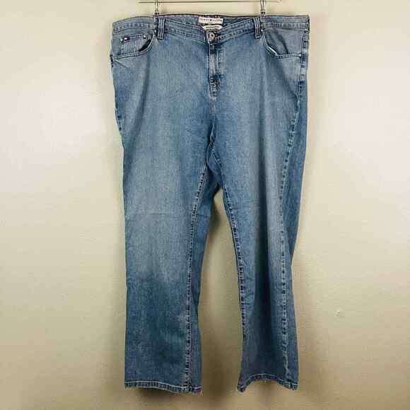 Tommy Hilfiger Womens 24 Hipster Bootcut Jeans Y2K Light Wash - Picture 2 of 7
